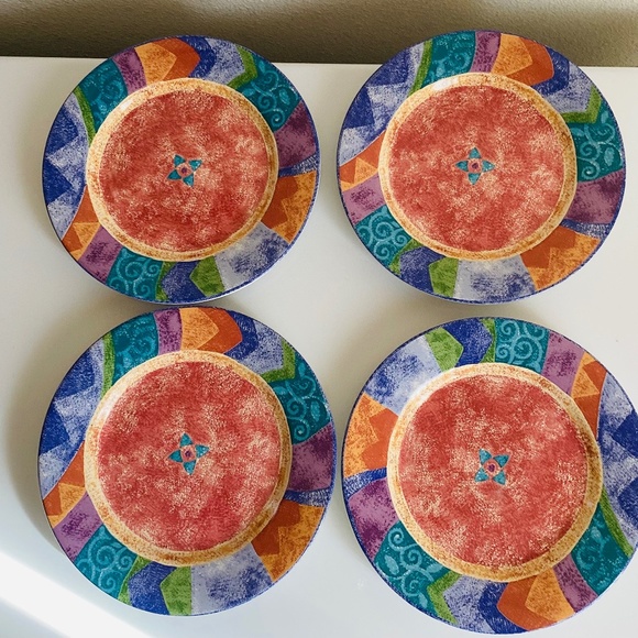 (4) Mix and Match by Sango “ Valerian.” Salad Plates - Picture 1 of 3